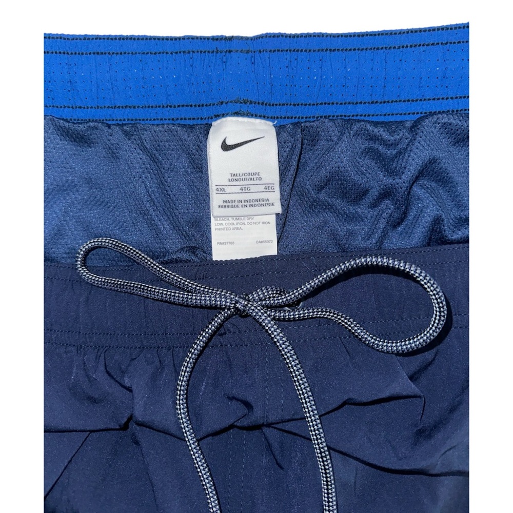 NWT Nike Men's Swim Trunks 4XLT Contend Water-Repellent Colorblocked Navy Blue - Picture 12 of 13